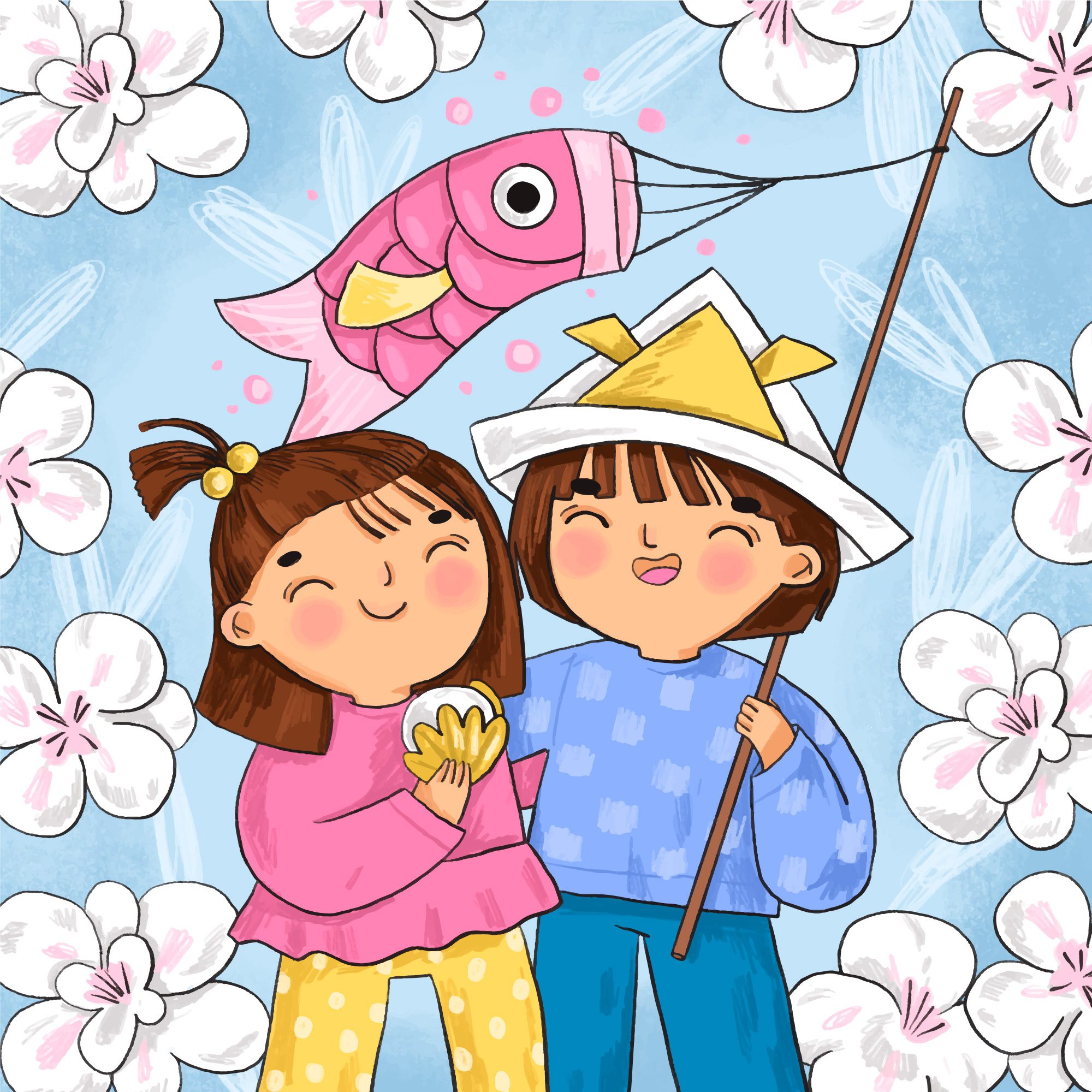 enfants koinobori