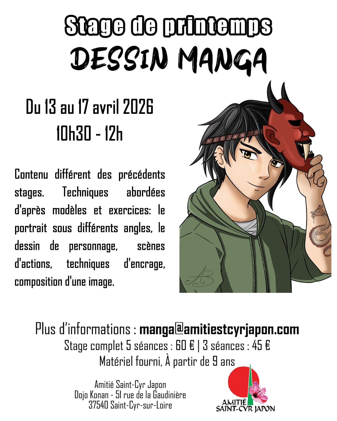 Stage des vacances : dessin manga